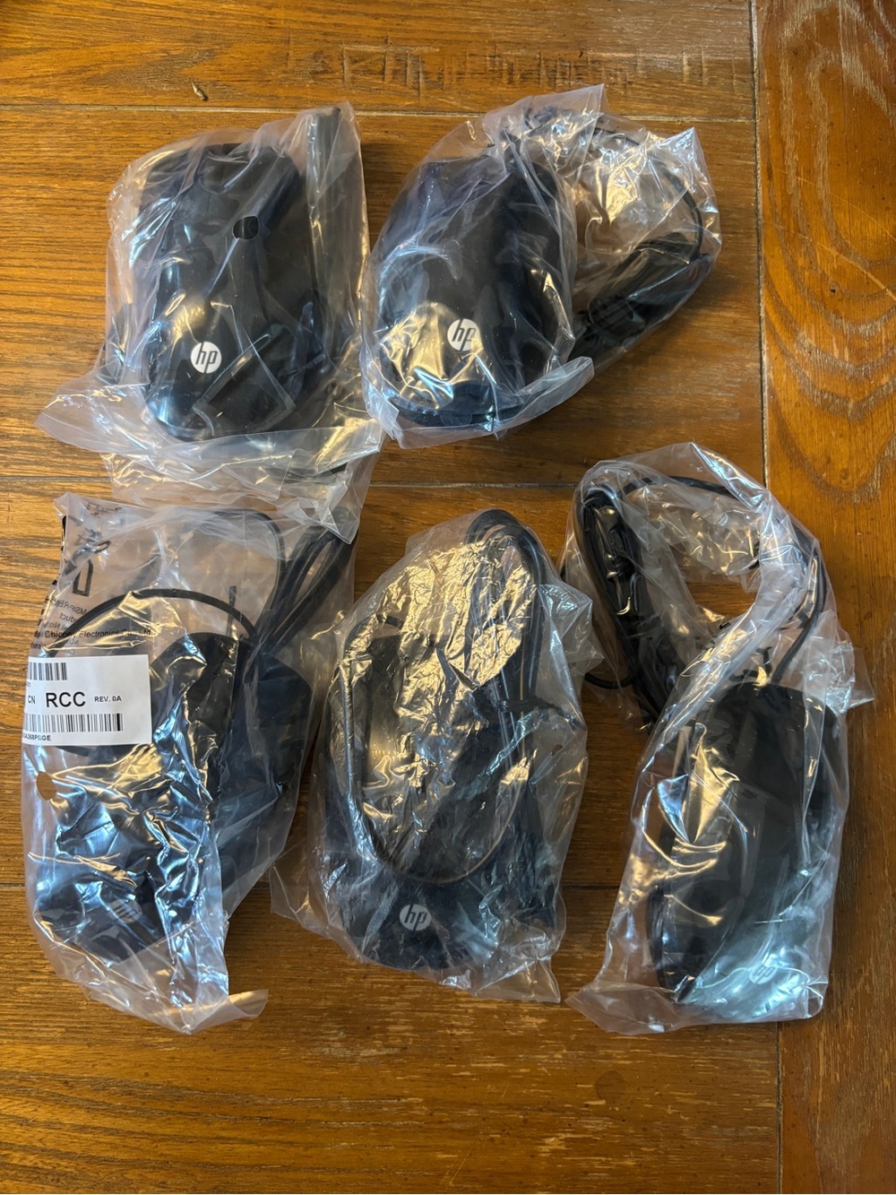 Lot of Five 5 Wired HP Computer Mice Mouse New in Package